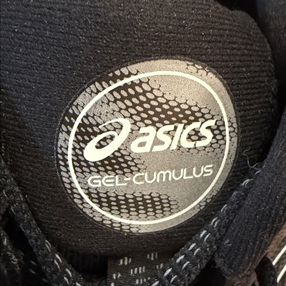 ASICS Gel Cumulus 23 Black White Running Shoes Men 12.5 Wide 2E Athletic
